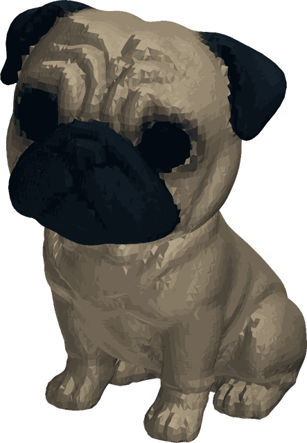 The AI-generated pug used for this inspection.